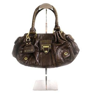 JUICY COUTURE Brown Distressed Leather Satchel
